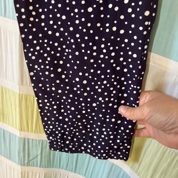 Vintage Fritzi Polka Dot Pants Blue & White Sz Small Petite - Picture 3 of 7